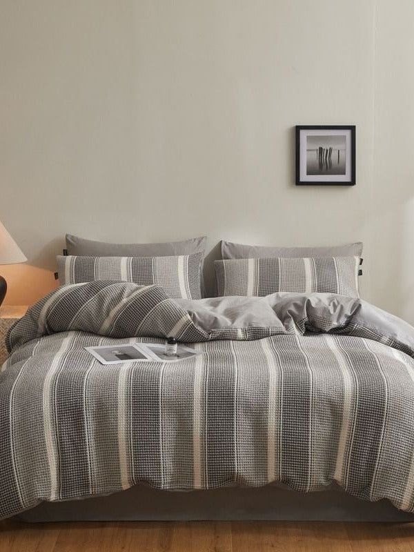 Meadowline Cotton Waffle Duvet Cover Set original reference image 12