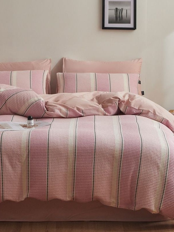 Meadowline Cotton Waffle Duvet Cover Set original reference image 13