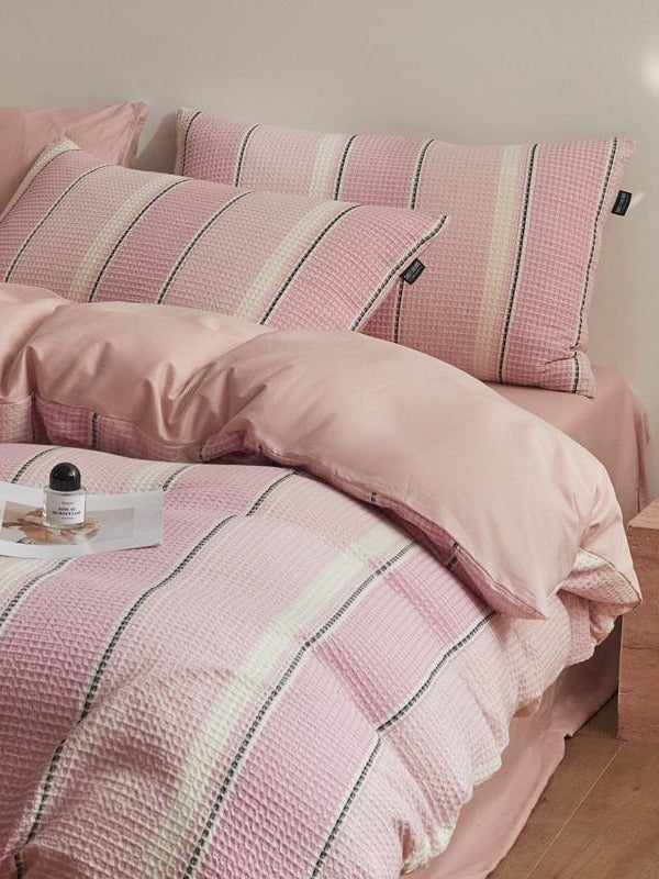 Meadowline Cotton Waffle Duvet Cover Set original reference image 14
