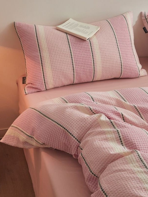 Meadowline Cotton Waffle Duvet Cover Set original reference image 17