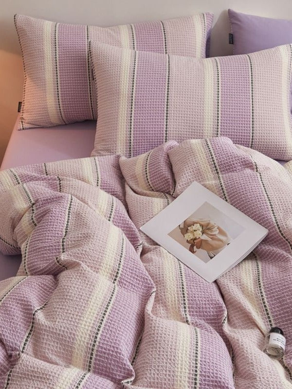 Meadowline Cotton Waffle Duvet Cover Set original reference image 21