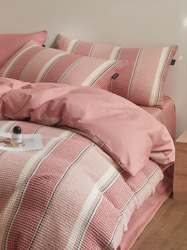 Meadowline Cotton Waffle Duvet Cover Set original reference image 26