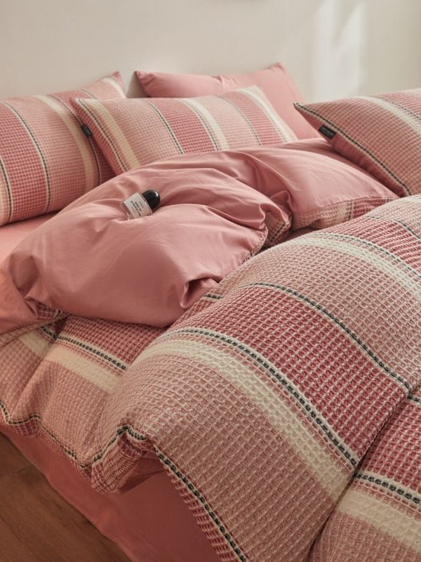 Meadowline Cotton Waffle Duvet Cover Set original reference image 27