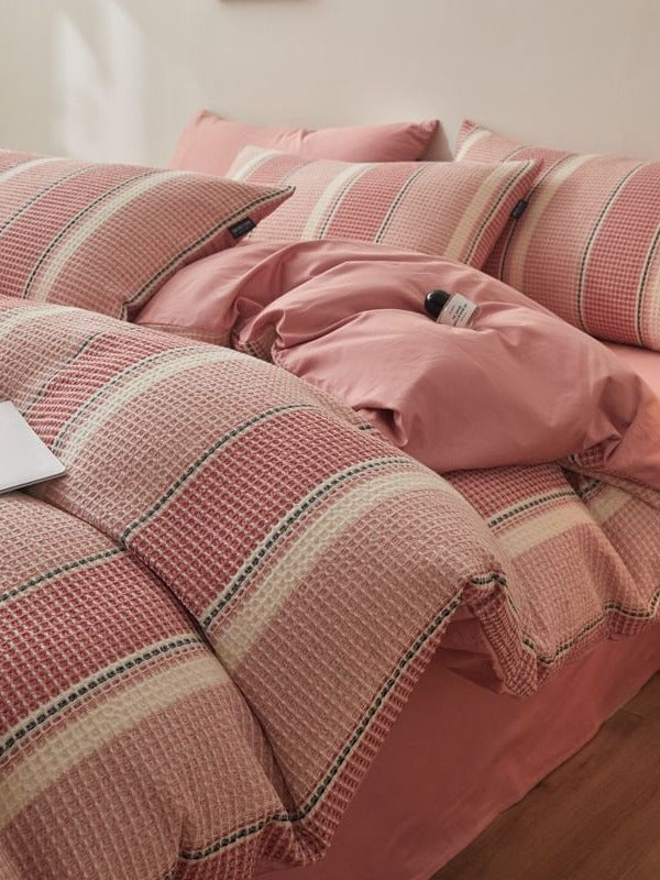 Meadowline Cotton Waffle Duvet Cover Set original reference image 28