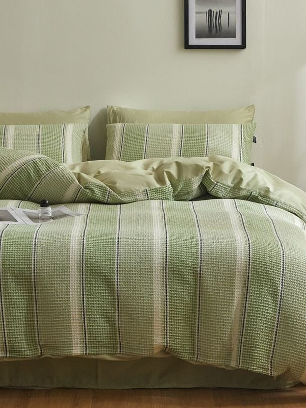 Meadowline Cotton Waffle Duvet Cover Set original reference image 31