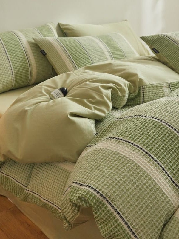 Meadowline Cotton Waffle Duvet Cover Set original reference image 33