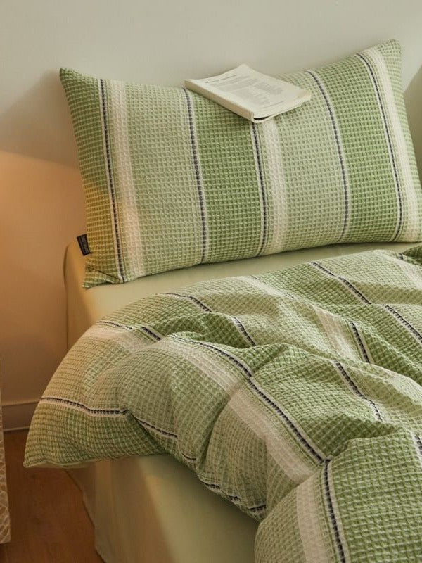Meadowline Cotton Waffle Duvet Cover Set original reference image 35