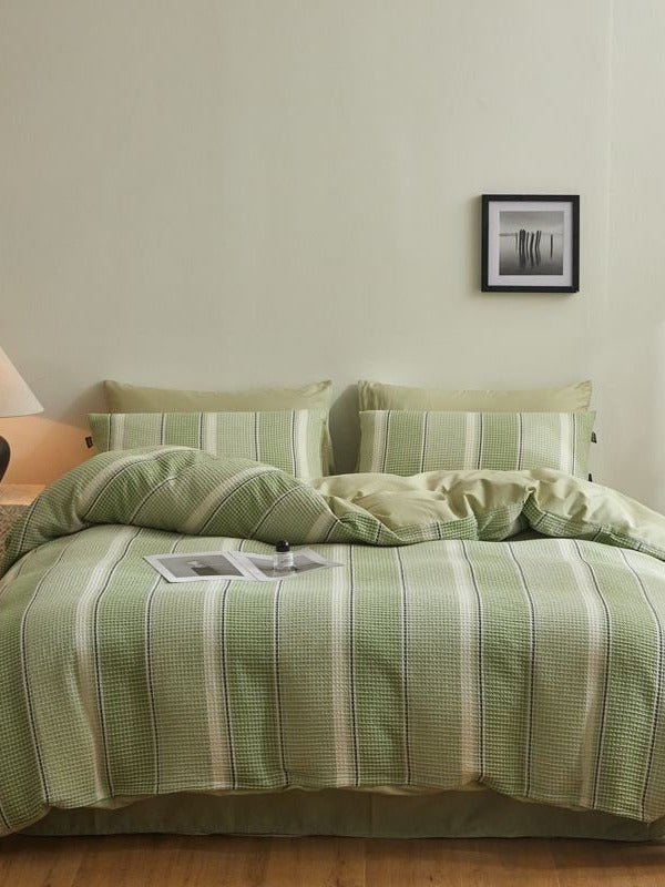 Meadowline Cotton Waffle Duvet Cover Set original reference image 36