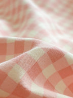 Milk Gingham Brushed Cotton Duvet Cover Set original reference image 6