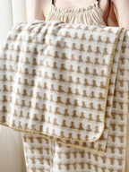 Mosaic Edge Plush Throw Blanket original reference image 49