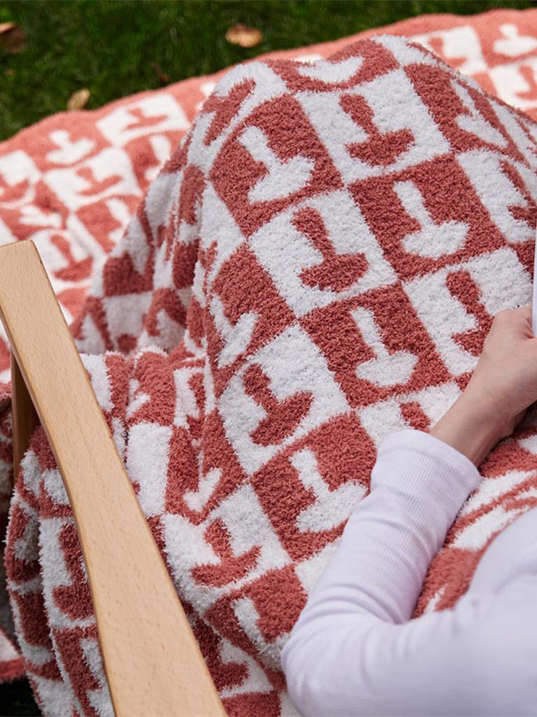 Mushroom Throw Blanket (Yellow- green)