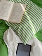 Orchard Green Washed Cotton Duvet Cover Set original reference image 7