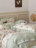 Pastoral Floral Lace Duvet Cover