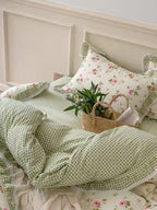 Pastoral Floral Lace Duvet Cover
