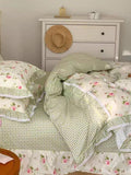 Pastoral Floral Lace Duvet Cover