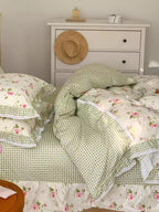 Pastoral Floral Lace Duvet Cover