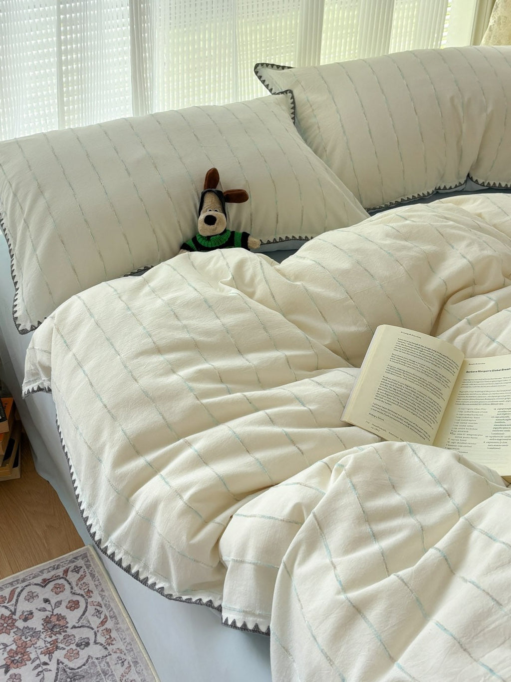 Pebble Dot Cotton Clip-Jacquard Duvet Cover Set original reference image 4