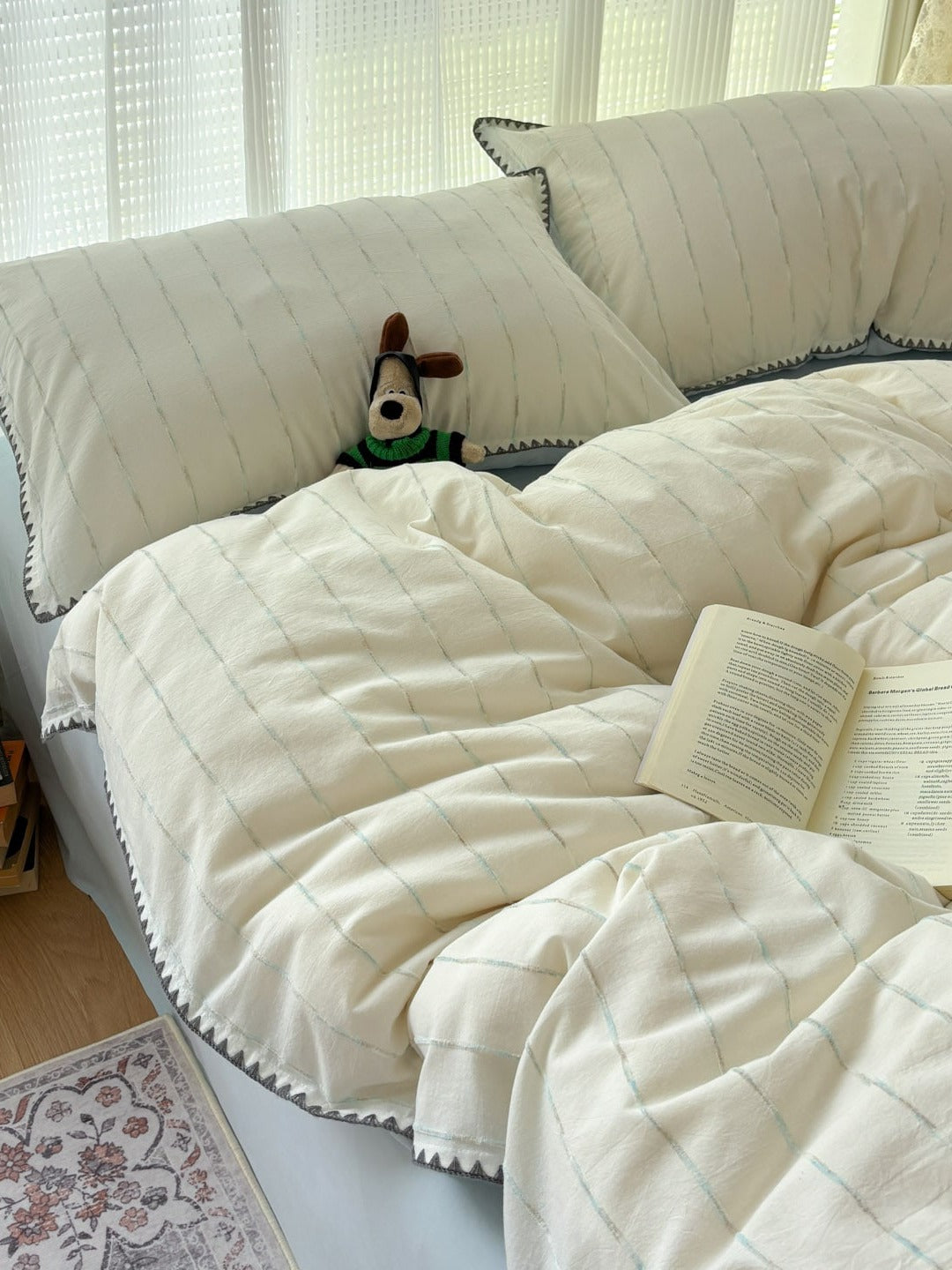 Pebble Dot Cotton Clip-Jacquard Duvet Cover Set original reference image 4