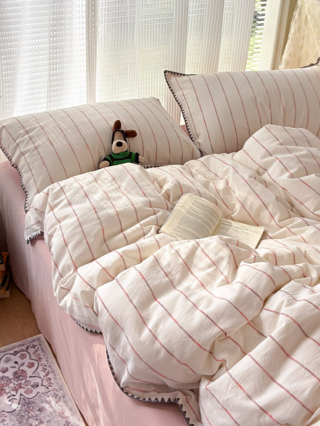 Pebble Dot Cotton Clip-Jacquard Duvet Cover Set original reference image 16