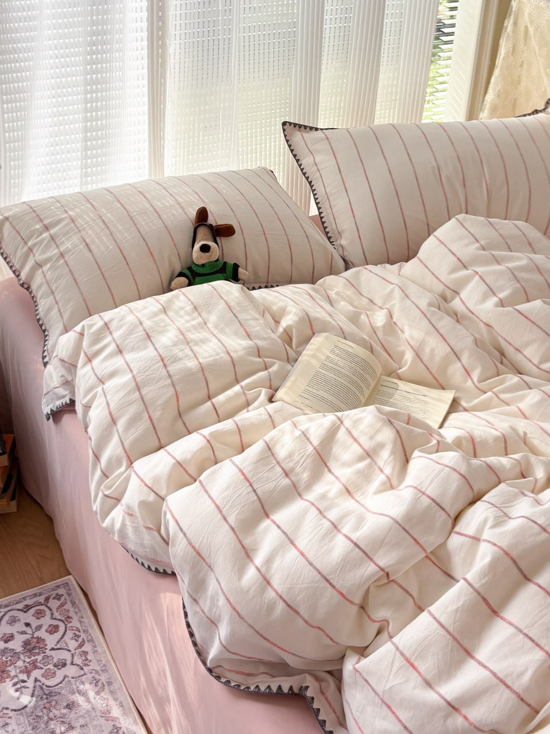 Pebble Dot Cotton Clip-Jacquard Duvet Cover Set original reference image 16