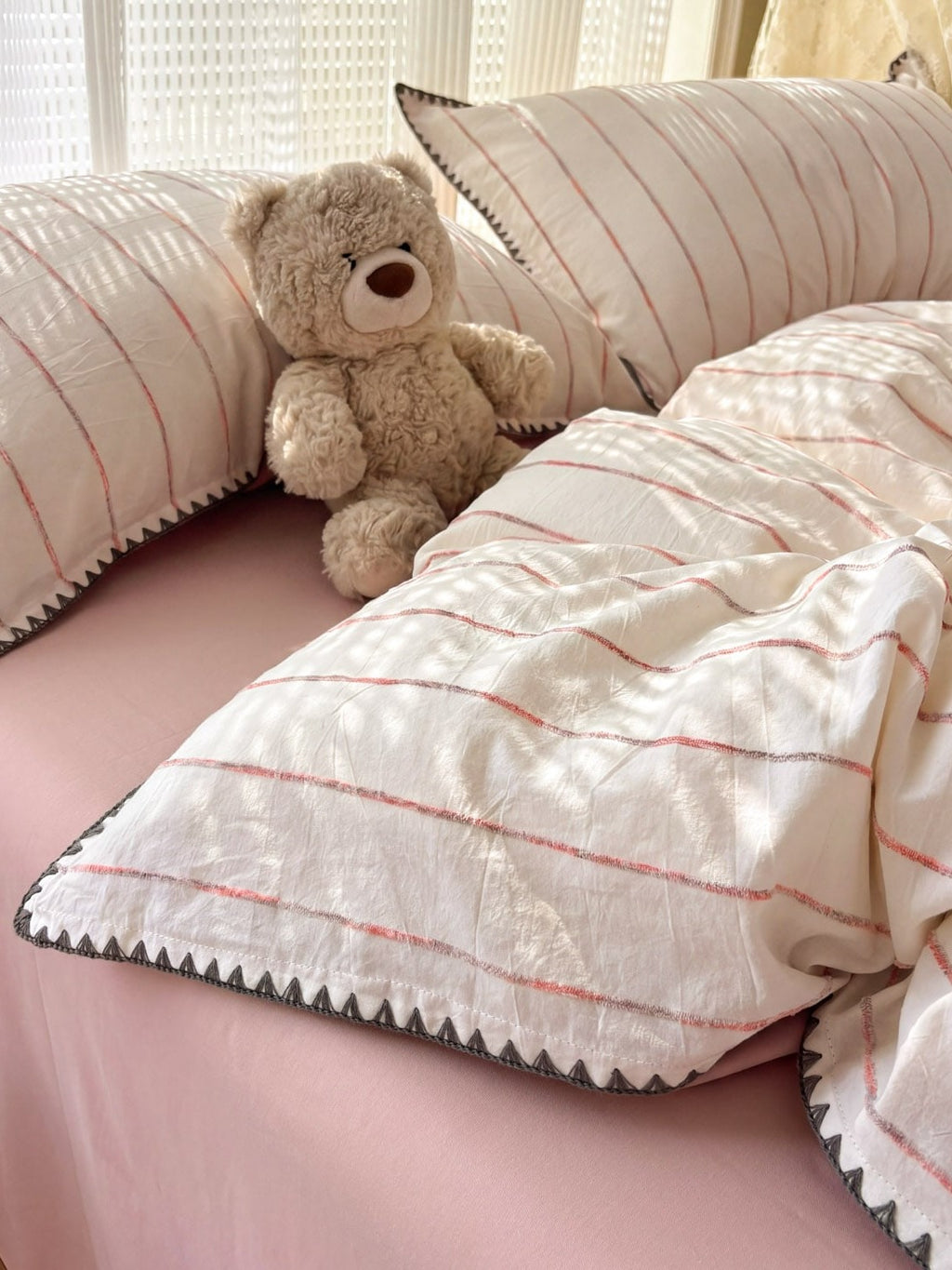 Pebble Dot Cotton Clip-Jacquard Duvet Cover Set original reference image 18
