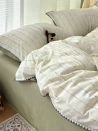 Pebble Dot Cotton Clip-Jacquard Duvet Cover Set original reference image 21