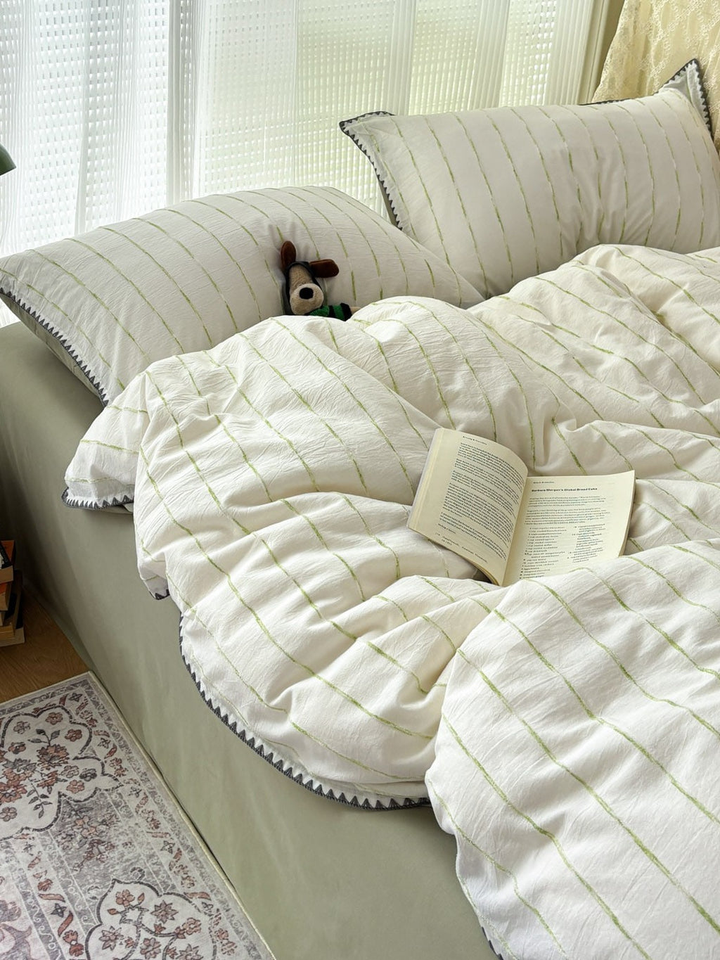 Pebble Dot Cotton Clip-Jacquard Duvet Cover Set original reference image 22