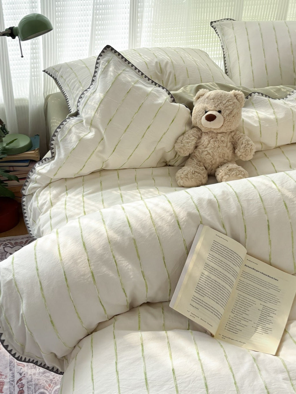 Pebble Dot Cotton Clip-Jacquard Duvet Cover Set original reference image 23