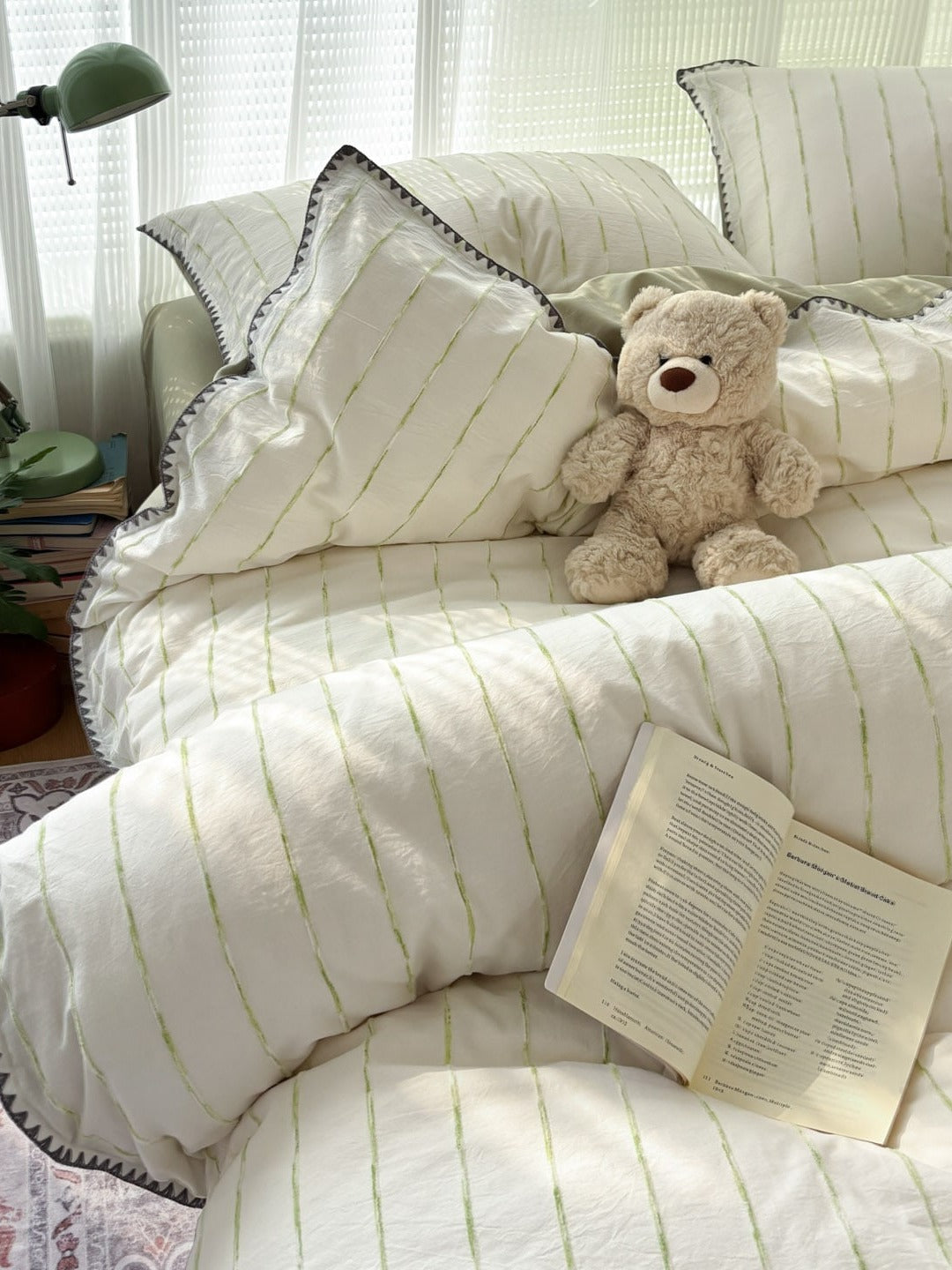 Pebble Dot Cotton Clip-Jacquard Duvet Cover Set original reference image 23