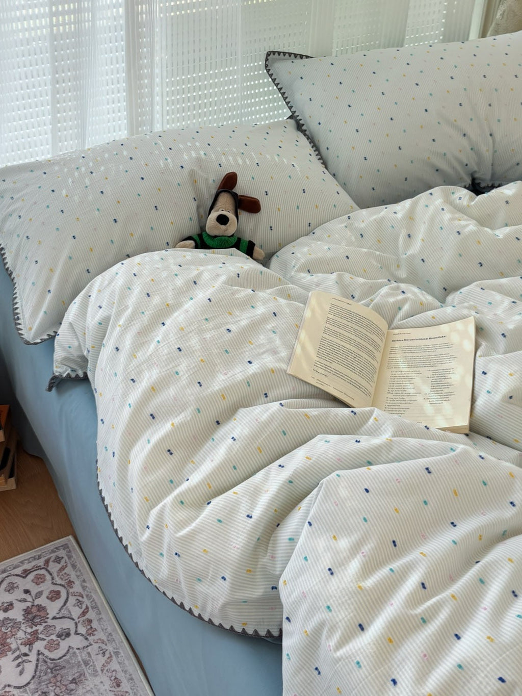 Pebble Dot Cotton Clip-Jacquard Duvet Cover Set original reference image 38