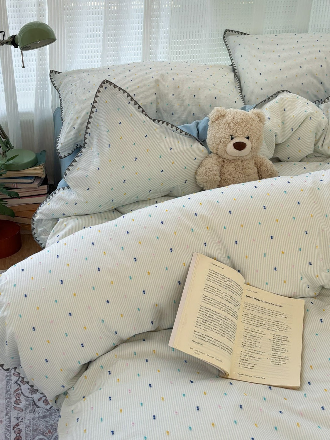 Pebble Dot Cotton Clip-Jacquard Duvet Cover Set original reference image 41