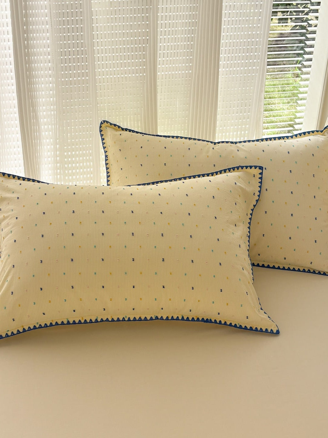 Pebble Dot Cotton Clip-Jacquard Duvet Cover Set original reference image 46