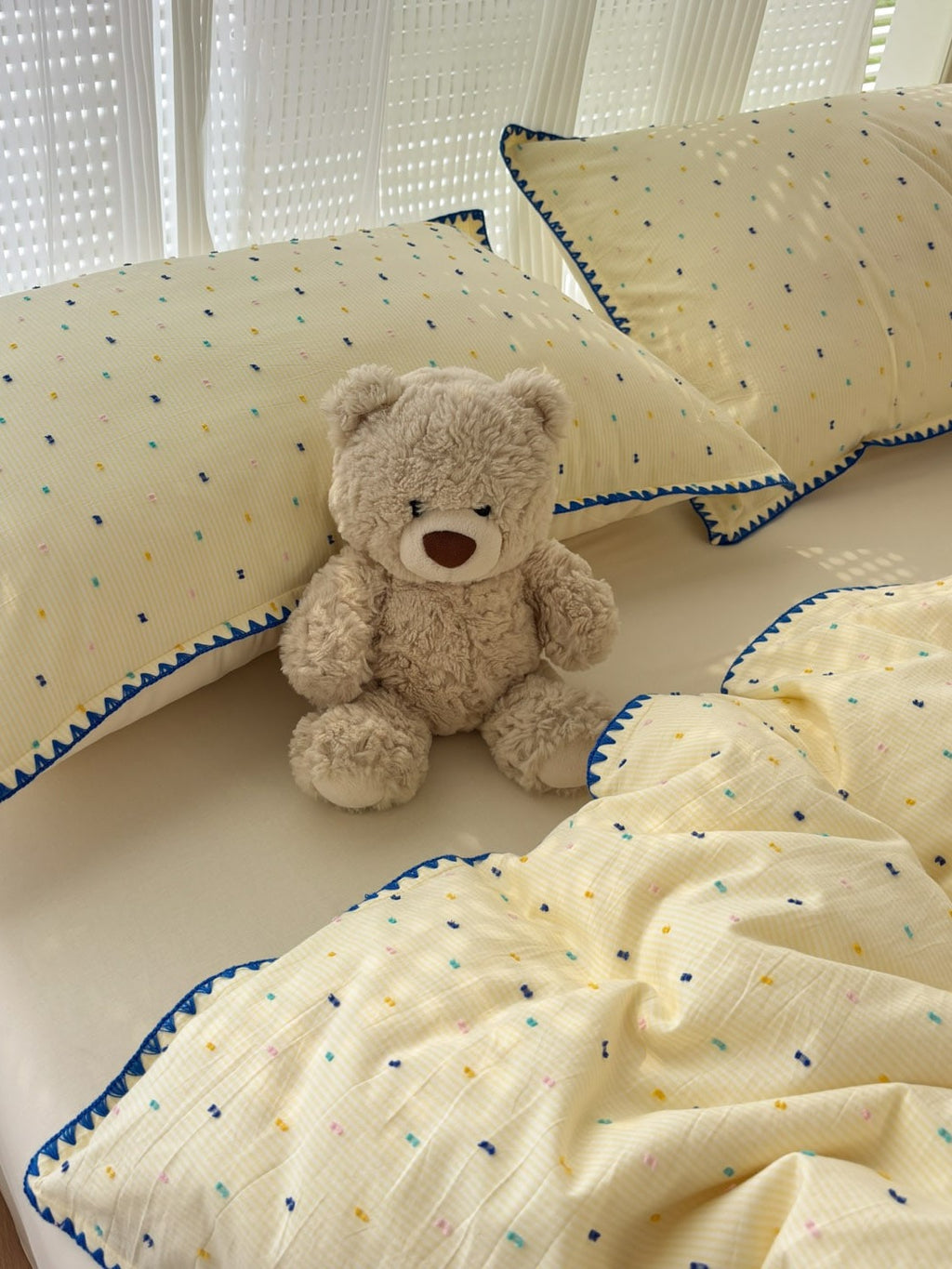 Pebble Dot Cotton Clip-Jacquard Duvet Cover Set original reference image 47