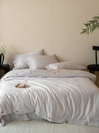 Petal Relief Cotton Jacquard Duvet Cover Set original reference image 1