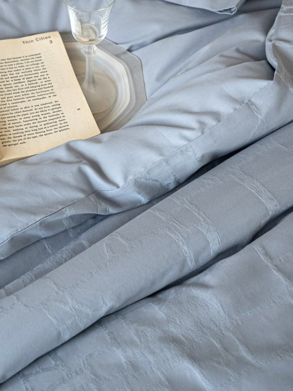 Petal Relief Cotton Jacquard Duvet Cover Set original reference image 11