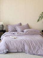 Petal Relief Cotton Jacquard Duvet Cover Set original reference image 13