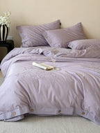 Petal Relief Cotton Jacquard Duvet Cover Set original reference image 15