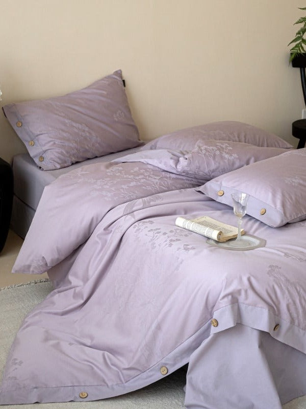Petal Relief Cotton Jacquard Duvet Cover Set original reference image 18