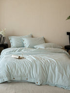 Petal Relief Cotton Jacquard Duvet Cover Set original reference image 25