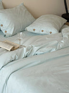 Petal Relief Cotton Jacquard Duvet Cover Set original reference image 29