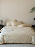 Petal Relief Cotton Jacquard Duvet Cover Set original reference image 31