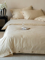Petal Relief Cotton Jacquard Duvet Cover Set original reference image 32