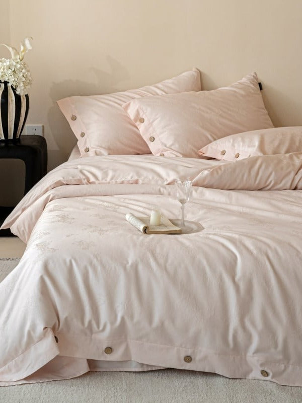 Petal Relief Cotton Jacquard Duvet Cover Set original reference image 38