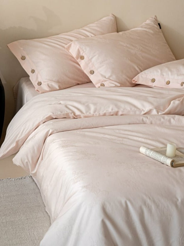 Petal Relief Cotton Jacquard Duvet Cover Set original reference image 39