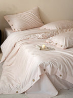Petal Relief Cotton Jacquard Duvet Cover Set original reference image 42