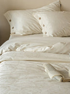 Petal Relief Cotton Jacquard Duvet Cover Set original reference image 46