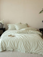 Petal Relief Cotton Jacquard Duvet Cover Set original reference image 49