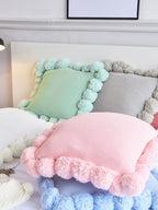 Pom Cloud Cotton Throw Pillow original reference image 12