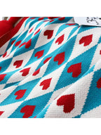 Red Heart Knitted Blanket