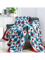 Red Heart Knitted Blanket